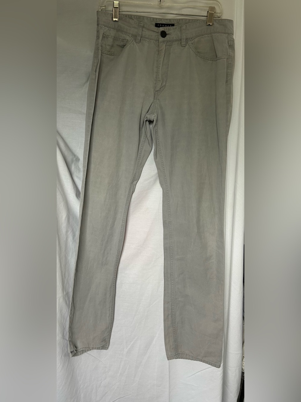 Theory Men’s 5-Pocket Haydin Pants in Gray, Size 32